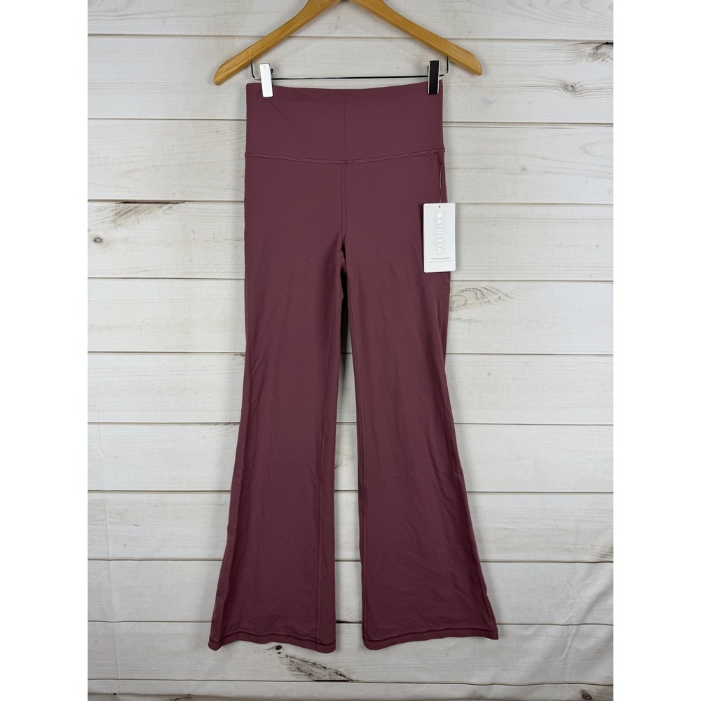 Athleta Elation Flare Pants Womens SP Purple High Rise Yoga Leggings Stretch